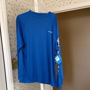 Columbia Men's Vibrant Blue Long Sleeve Tee